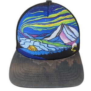 Sunday Afternoons Trucker Hat Blue Black One Size Northern Lights Artist Series